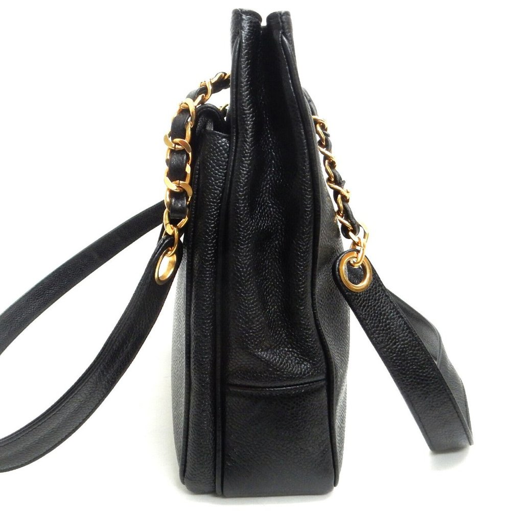 Chanel Black Leather Shoulder or Tote Bag - Picture 9 of 11